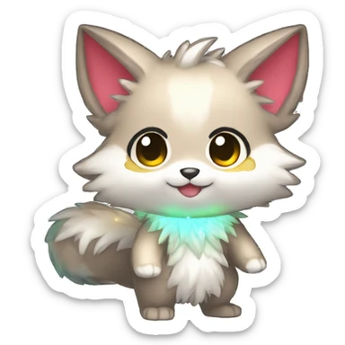  High quality Cute Cool Kawaii stylish Pretty Chibi Fur-Sona Shiny Colorful Sparkly Fakemon Full Body sticker
