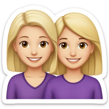 Two girls saying six seven sticker