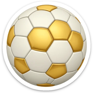 una pelota de futbol con un balon de oro sticker
