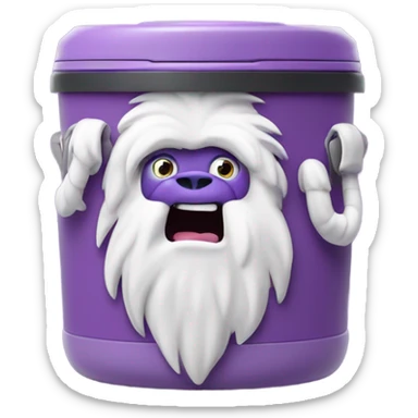 Plum purple yeti cooler sticker