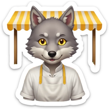  -night-market-vendor-wolf  sticker