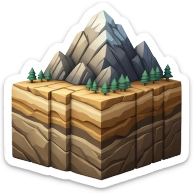 mountain strata　cube sticker