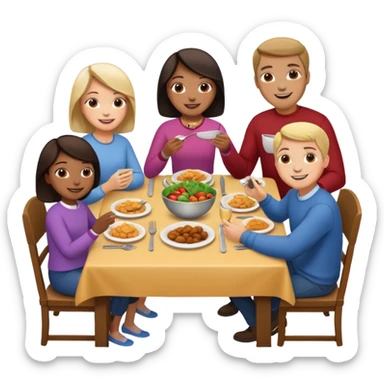 family dinner sticker