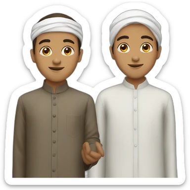two muslim friend boys sticker