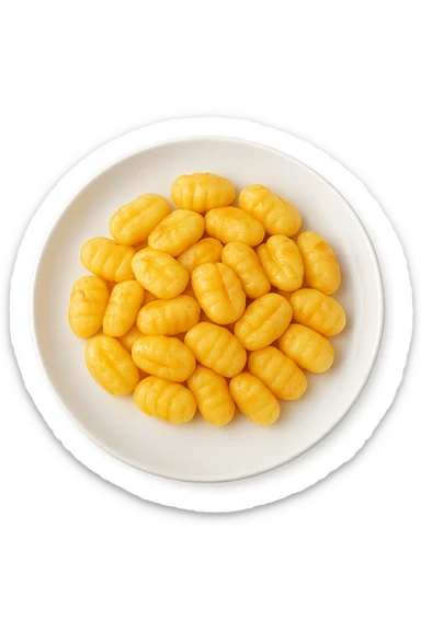 Gnocchi cucinati in un piatto sticker