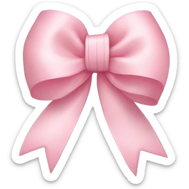 light pink ribbon bow with cat sticker