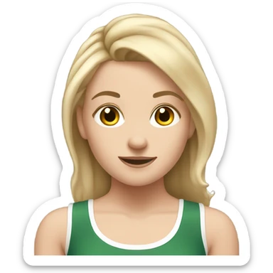 white girl with dirty blonde hair doing gymnastics sticker