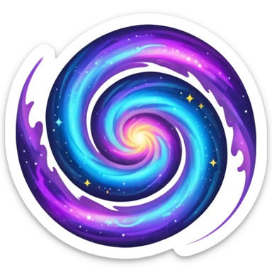 two galaxies colliding sticker