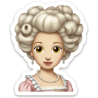 Young Marie Antoinette pale pink sticker