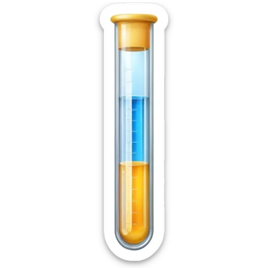 a test tube with a zipper sticker