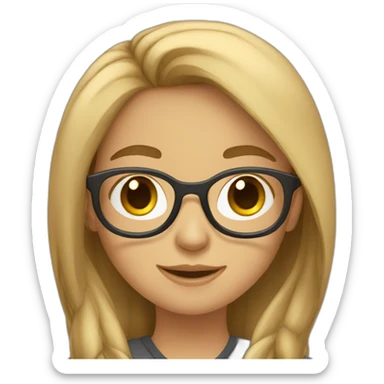 The girl with glasses and long hair is a programmer sticker