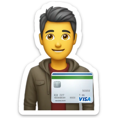 crie um cartao de credito ou debito com o nome VISA  sticker