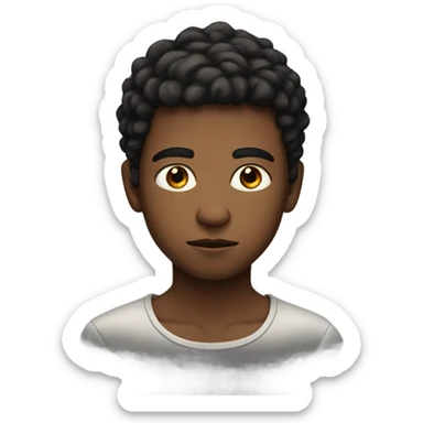 striking portrait of young male sticker