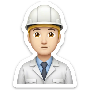 arquitecto con casco blanco  sticker
