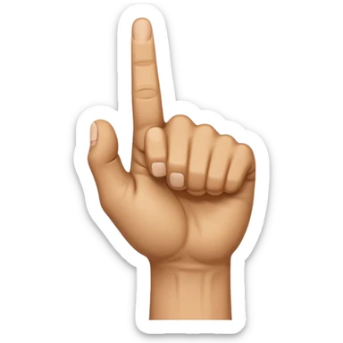 Backside of the Fist with the pointer finger knuckle up sticker