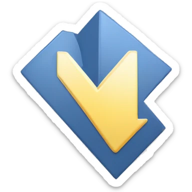 PDF FILE SYMBOL WITH DOWNLOAD ARROW AS A FLAT 2D RENDERING sticker