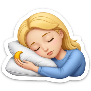 Teenage girl sleeping  sticker
