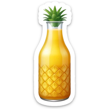 Bottle pineapple juice sticker
