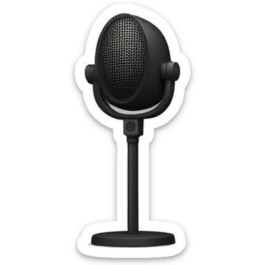 Black background speaking in loudspeaker  sticker