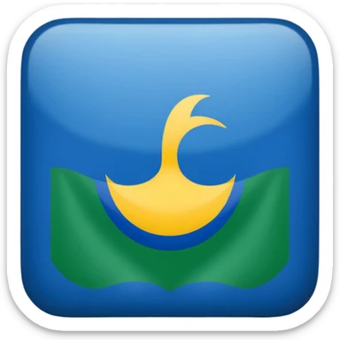 bandeira dos Açores, estilo emoji Apple, simples, clara, formato quadrado, sem texto sticker