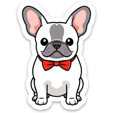 Valentine’s Day French bulldog sticker