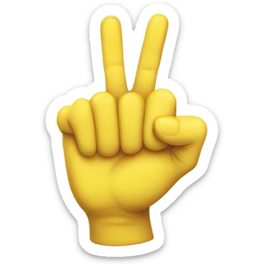 index finger hand yellow emoji sticker