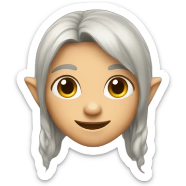 Elfe brun sticker