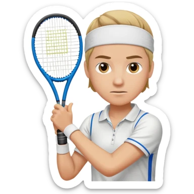 tennisplayer with sweatband sticker