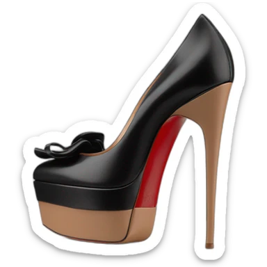 VALENTINO Tan-go PLATFORM PUMP black sticker