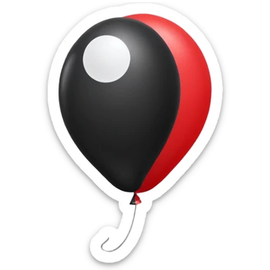 1 Red and 1 black balloon for Place it next to the name in the directory. sticker
