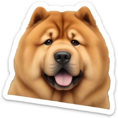 Chow Chow dog ridding red car sticker