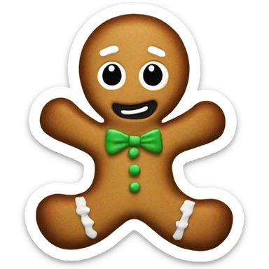 punk rock gingerbread man  sticker