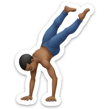 One arm handstand guy sticker