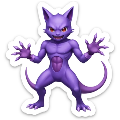 Gengar-Sableye-Mewtwo-fusion (full body) sticker