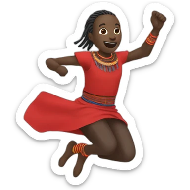A kenyan maasai jumping sticker