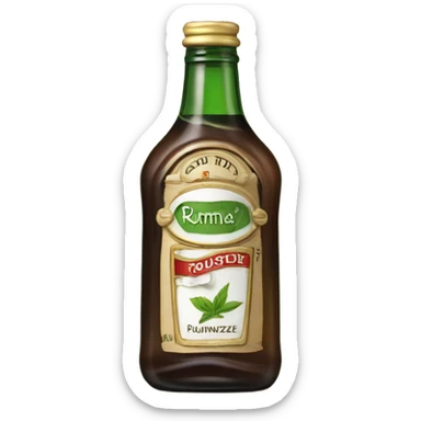 Bottle of rumpleminze alcohol sticker
