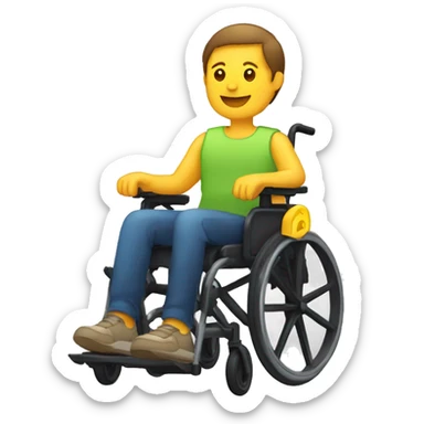 Personne en fauteuil roulant électrique  sticker