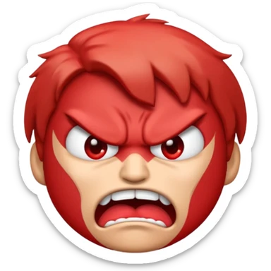 Angry face emoji frothing from the mouth totaly irritated sticker
