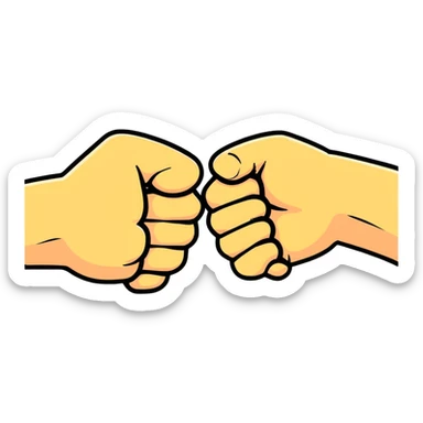 Bro fist bump sticker