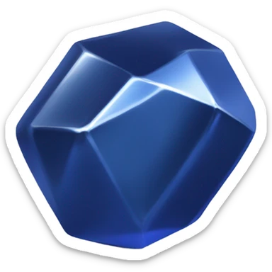 a single piece of cobalt metal sticker