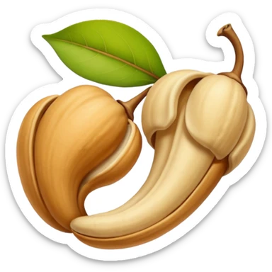 Make single simple Cashew dryfruit without leave  sticker