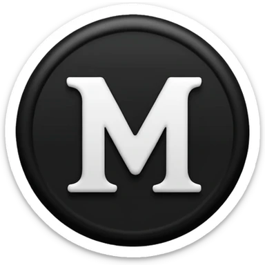 Black circle with “MB” written on in the middle of it. Nothing else no holes or anything. sticker