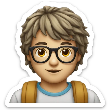 Enfant avec des lunettes sticker