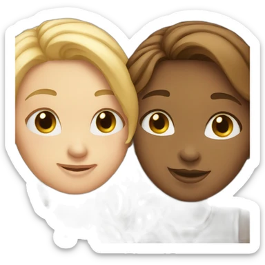 Two white girlfriends hugging sticker