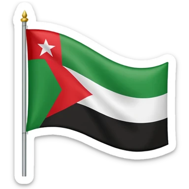 The flag had a three lined color, the top is green with Arabic written لا اله الا الله محمد رسول الله، in the moliddle it's white with black star, in the bottom is red color sticker
