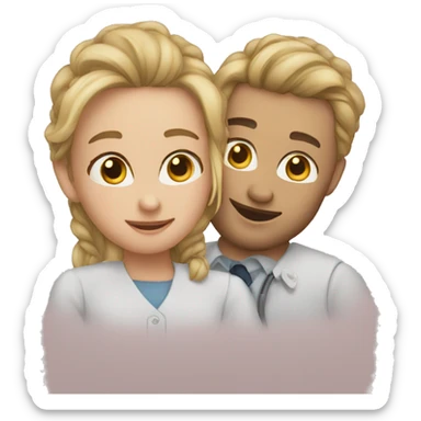 two coworkers in love sticker