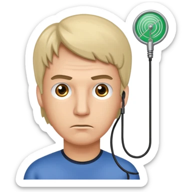 Neo getting knowledge downloaded to his mind by that wire and pin  sticker