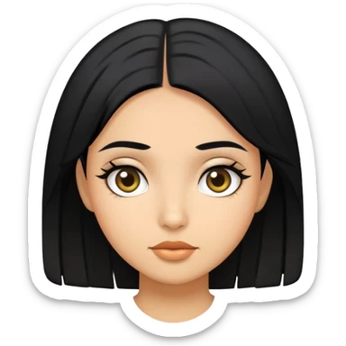 ragazza con capelli neri sticker