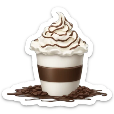 coffee with whipped cream and chocolate shavings sticker