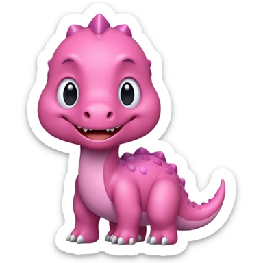 Dinosaurio rosa cute sticker